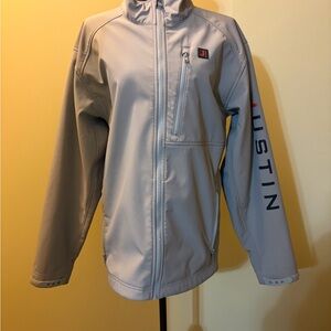 Justin Boots Light Gray Softshell Jacket Mens
